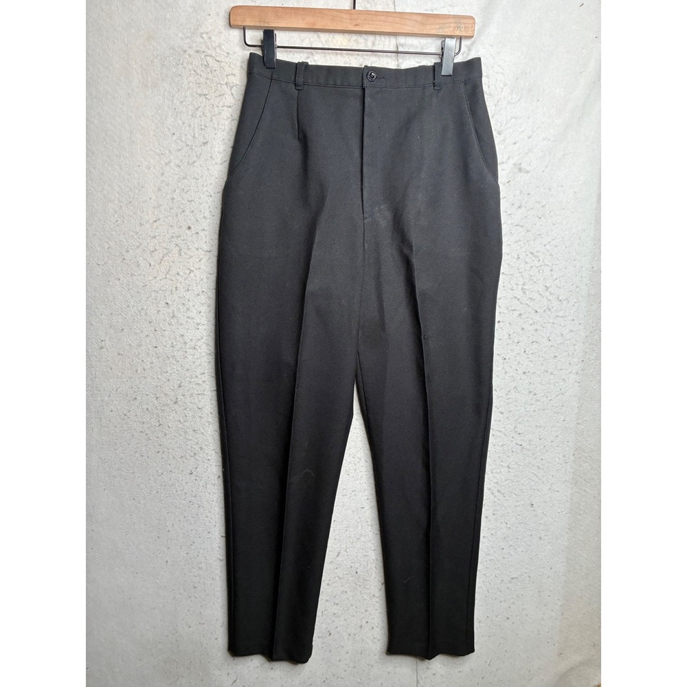 Vintage Levis Bend Over Pants Womens 12 Black High Rise Tapered Dress Slacks USA